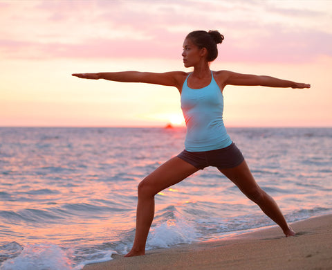 woman doing yoga
