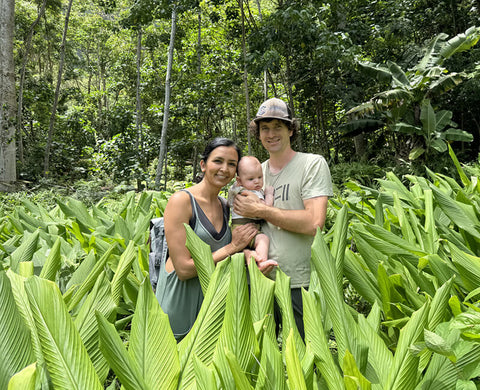 family of 3 smiling