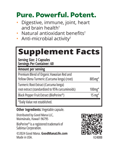 turmeric supplement facts